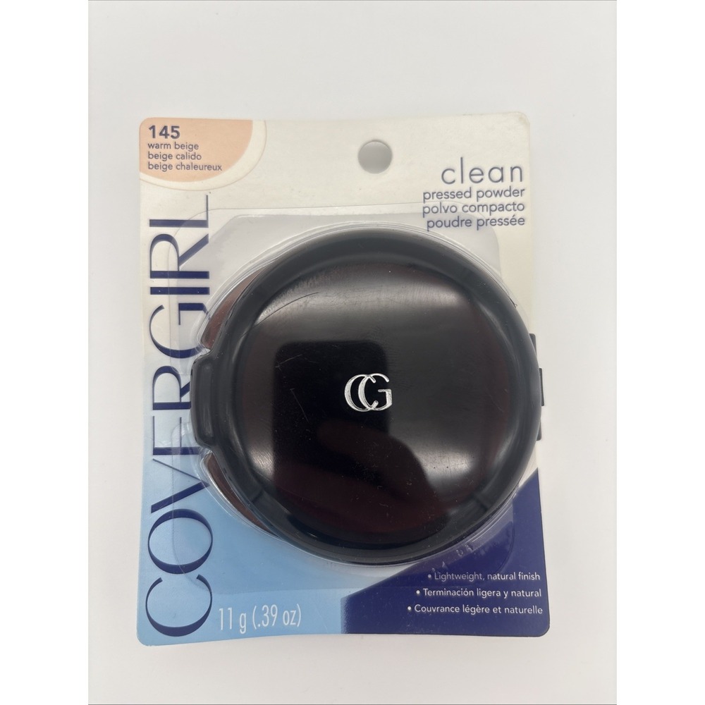 CoverGirl Clean Pressed Powder 145 Warm Beige 0.39 oz NEW Sealed Discontinued